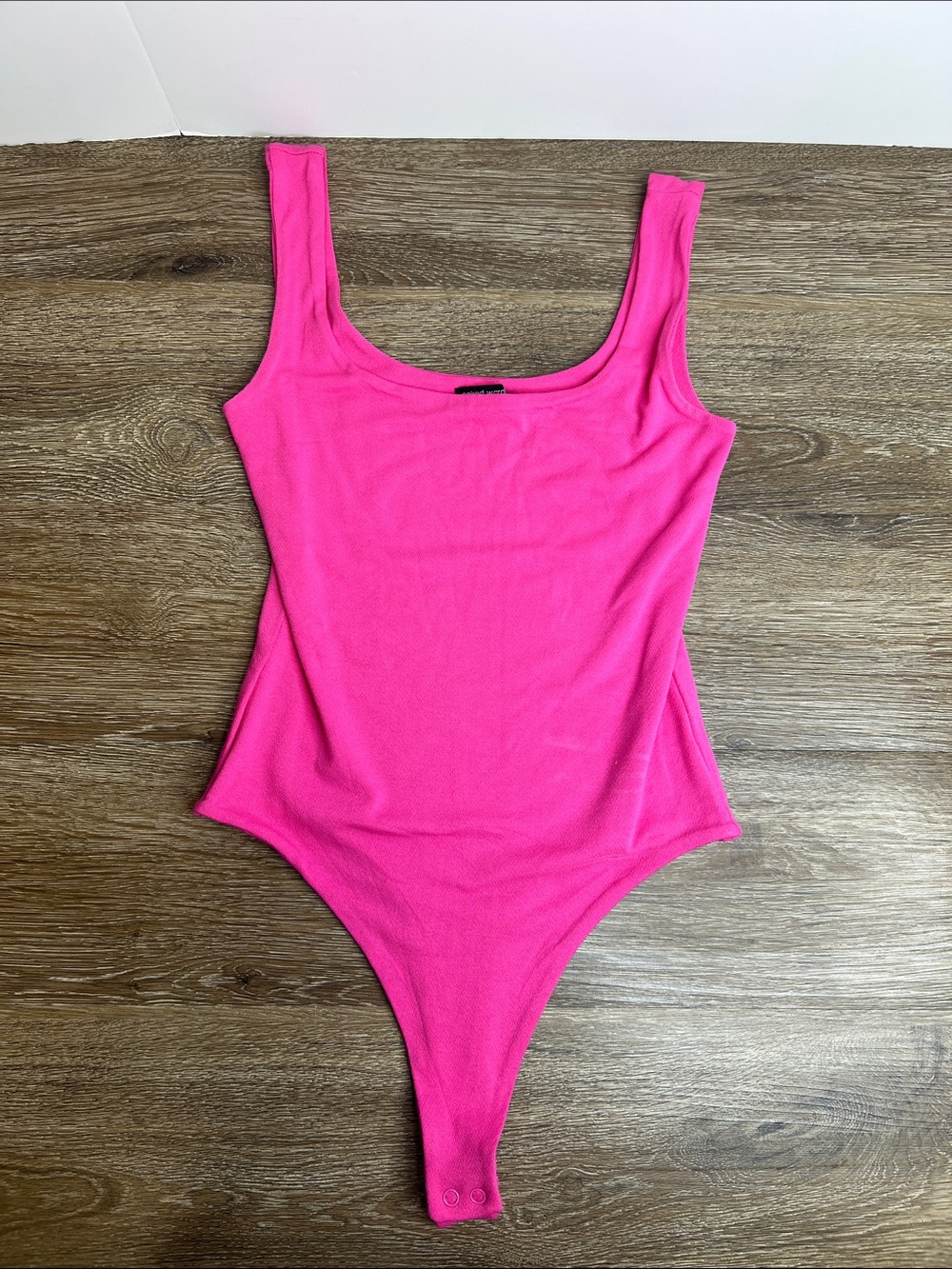 Naked Wardrobe Hot Pink Sleeveless Bodysuit Size Small